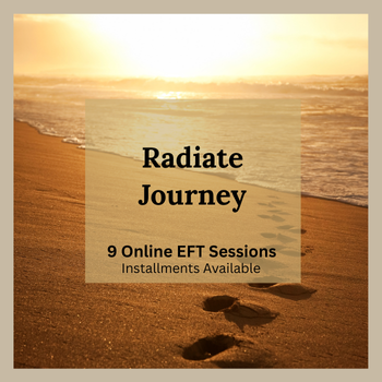 RADIATE JOURNEY: 9 Personalised Online EFT Sessions (75 mins each)